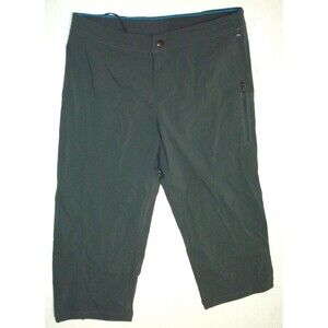 Womens 8 New NWT Columbia Gray Hike Shorts Pockets Long UPF 50 Trail Knee Zip